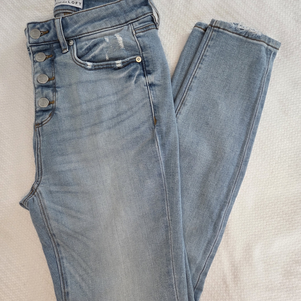 LOFT Light Blue High-Rise Jeans